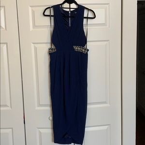 Gorgeous navy dress with fun details